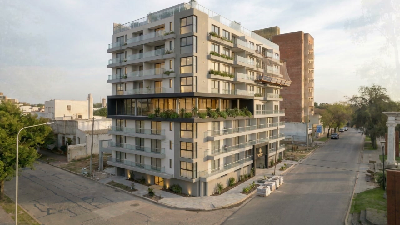 Render del proyecto inmobiliario finalizado